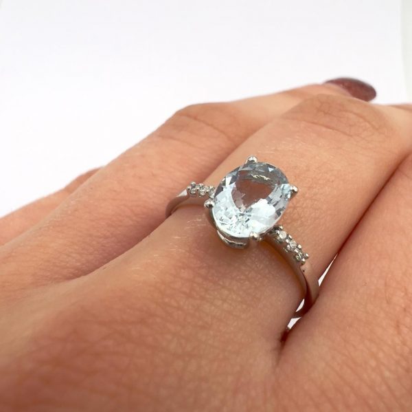 Anello Acqua Marina
