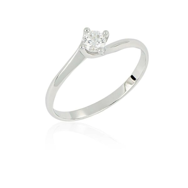 Anello Solitario Valentino con Diamante - diamante da 0,20 ct ad908-lb - AD908-LB